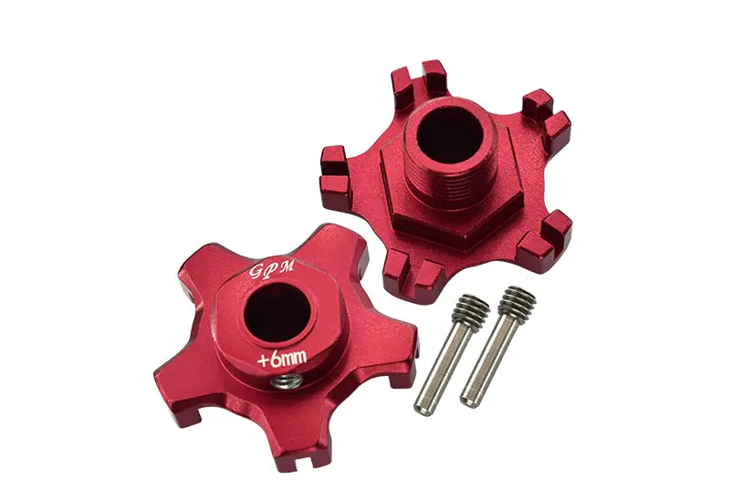 Arrma 1/7 Infraction 6S Blx / Infraction V2 6S Blx Aluminum Wheel Hex (+6Mm) - 2Pc Set Red 1