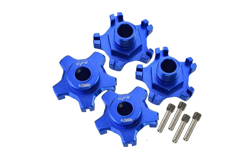 Arrma 1/7 Infraction 6S Blx / Infraction V2 6S Blx Aluminum Wheel Hex (+6Mm) - 4Pc Set Blue 1