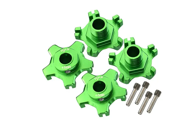 Arrma 1/7 Infraction 6S Blx / Infraction V2 6S Blx Aluminum Wheel Hex (+6Mm) - 4Pc Set Green 1