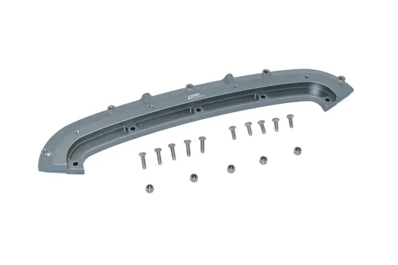 Arrma 1/7 Infraction / Infraction V2 / Limitless Aluminium Front Bumper Mount - 16Pc Set Gray Silver 1