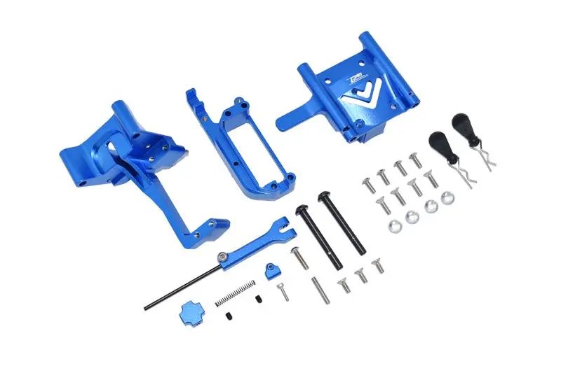 Arrma 1/7 Infraction V2 6S Blx Ara7615v2 Aluminum Handbrake Kit + Center Differential Cover - 31Pc Set Blue 1