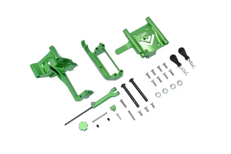 Arrma 1/7 Infraction V2 6S Blx Ara7615v2 Aluminum Handbrake Kit + Center Differential Cover - 31Pc Set Green 1