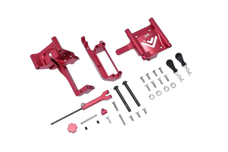 Arrma 1/7 Infraction V2 6S Blx Ara7615v2 Aluminum Handbrake Kit + Center Differential Cover - 31Pc Set Red 1