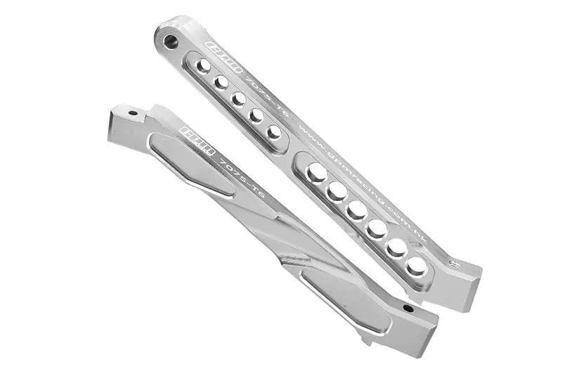 Arrma 1/7 Limitless V2 Speed Bash Roller-Ara7116v2 Aluminum 7075-T6 Front+Rear Chassis Brace - 2Pc Set Silver 1