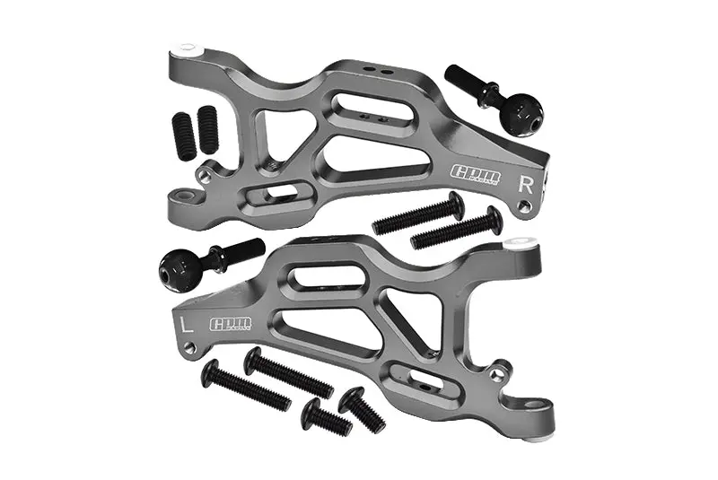 Arrma 1/7 Mojave 6S Blx Aluminum Front Lower Arms - 2Pc Set Gray Silver 1