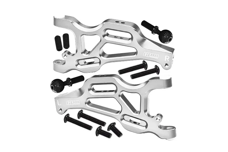 Arrma 1/7 Mojave 6S Blx Aluminum Front Lower Arms - 2Pc Set Silver 1