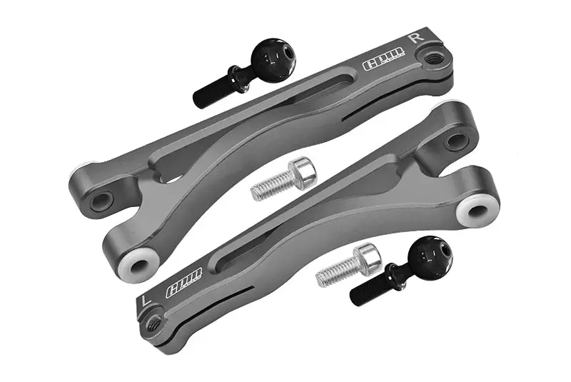 Arrma 1/7 Mojave 6S Blx Aluminum Front Upper Arms - 2Pc Set Gray Silver 1