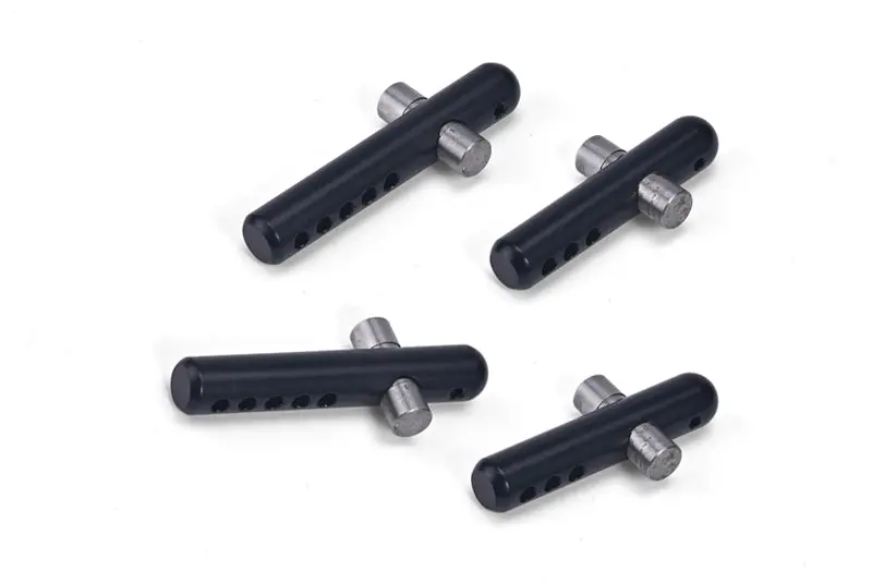 Arrma 1/8 Outcast 6S Blx / Notorious 6S Blx Aluminum + Stainless Steel Front + Rear Body Post - 4Pc Set Black 1