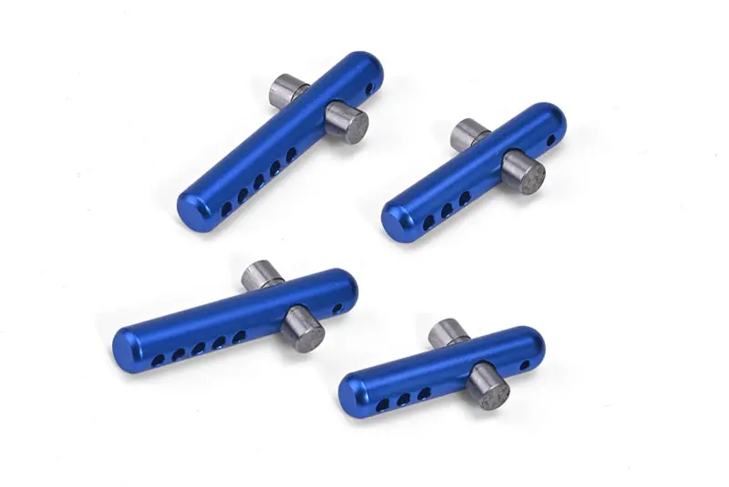 Arrma 1/8 Outcast 6S Blx / Notorious 6S Blx Aluminum + Stainless Steel Front + Rear Body Post - 4Pc Set Blue 1