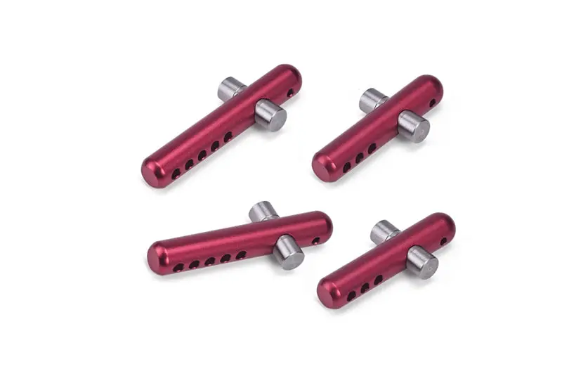 Arrma 1/8 Outcast 6S Blx / Notorious 6S Blx Aluminum + Stainless Steel Front + Rear Body Post - 4Pc Set Red 1