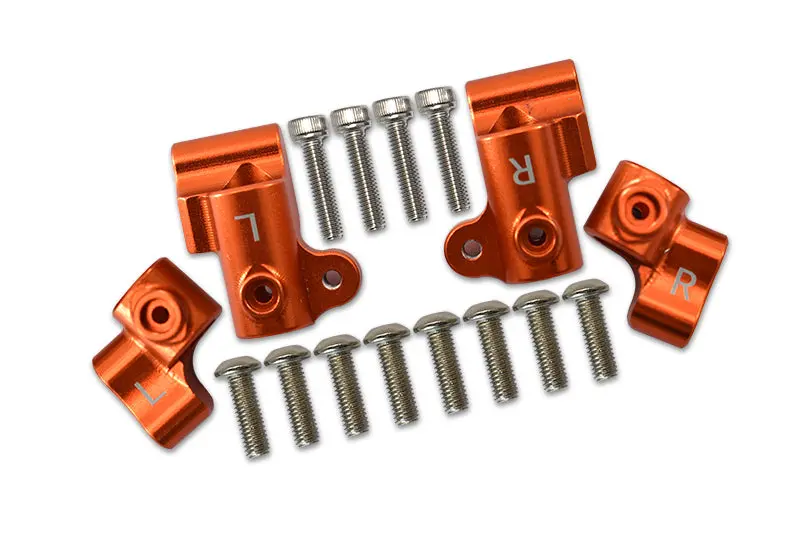 Arrma 1/8 Outcast 6S Blx Stunt Truck Aluminum Front + Rear Body Post Stabilizer - 4Pc Set Orange 1