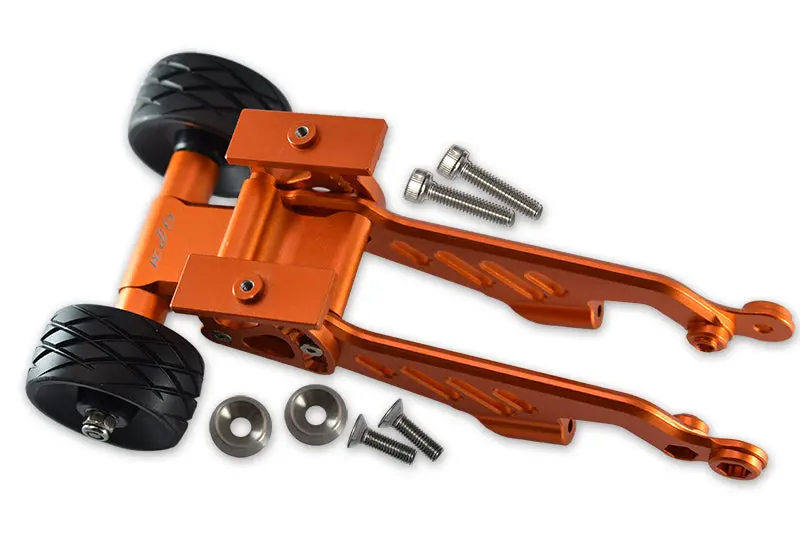 Arrma 1/8 Outcast 6S Blx Stunt Truck Aluminum Rear Wheelie With Wing Mount - 1 Set Orange 1