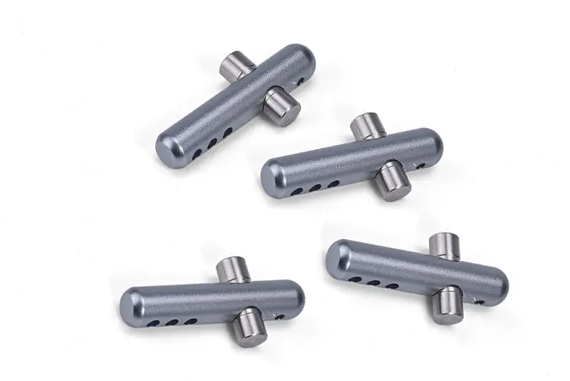 Arrma 1/8 Vendetta 4X4 3S Blx Speed Bash Racer Aluminum + Stanless Steel Front+Rear Body Post - 4Pc Set Gray Silver 1