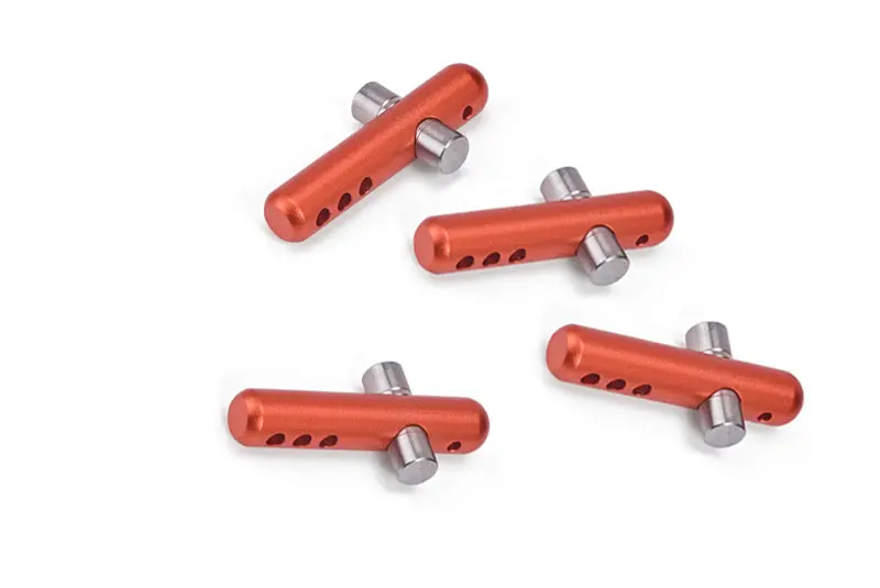Arrma 1/8 Vendetta 4X4 3S Blx Speed Bash Racer Aluminum + Stanless Steel Front+Rear Body Post - 4Pc Set Orange 1