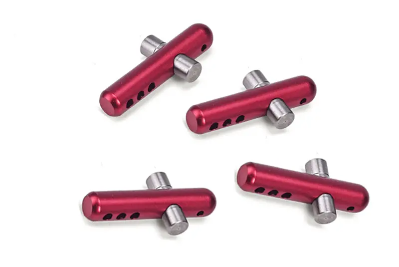 Arrma 1/8 Vendetta 4X4 3S Blx Speed Bash Racer Aluminum + Stanless Steel Front+Rear Body Post - 4Pc Set Red 1