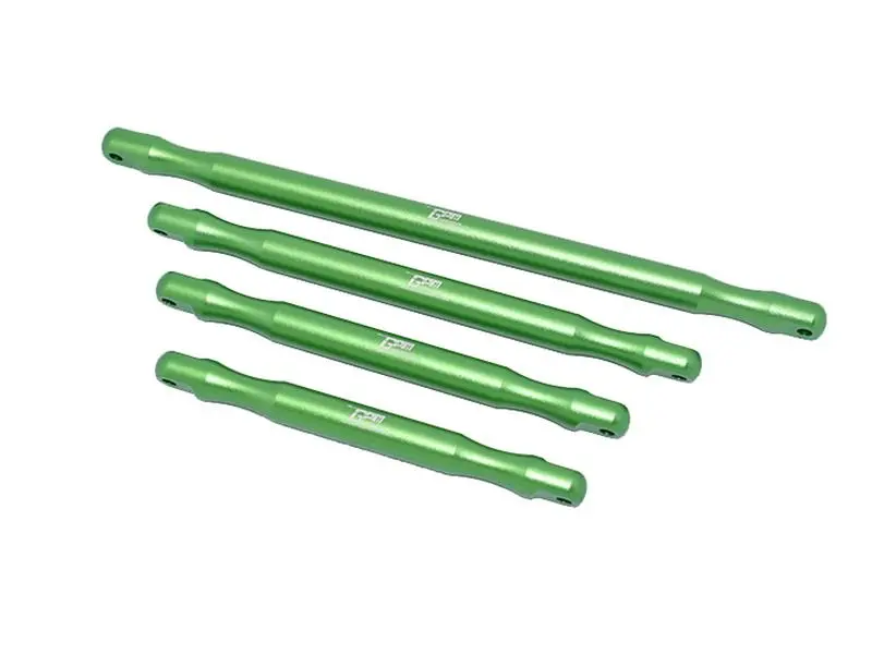 Arrma 1:5 Outcast 8S Blx Aluminum Front & Rear Support Brace Bar - 4Pc Green 1