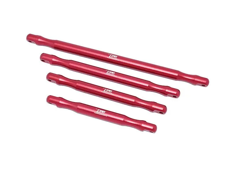 Arrma 1:5 Outcast 8S Blx Aluminum Front & Rear Support Brace Bar - 4Pc Red 1