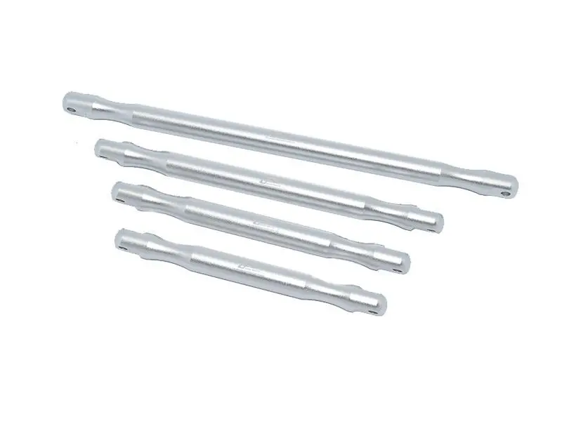Arrma 1:5 Outcast 8S Blx Aluminum Front & Rear Support Brace Bar - 4Pc Silver 1