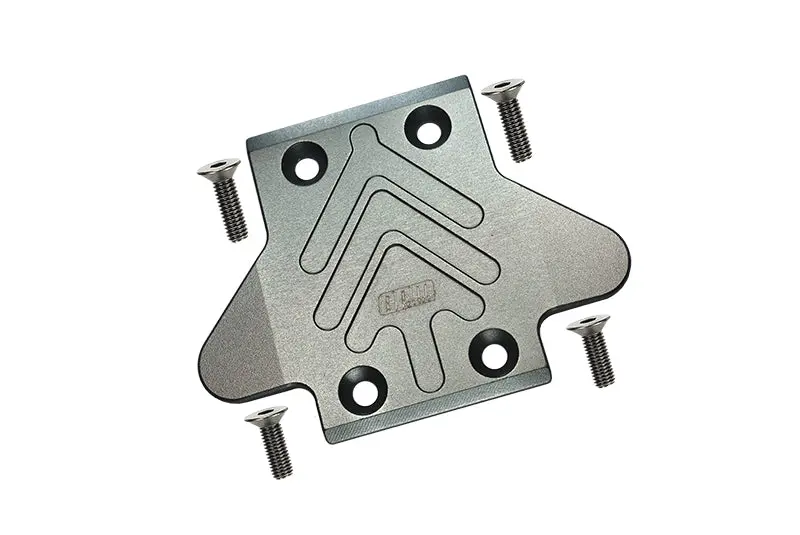 Arrma 1:8 Electric Talion 6S Blx / Outcast 6S Blx Aluminum Front Chassis Protection Plate  - 5Pc Set Gray Silver 1