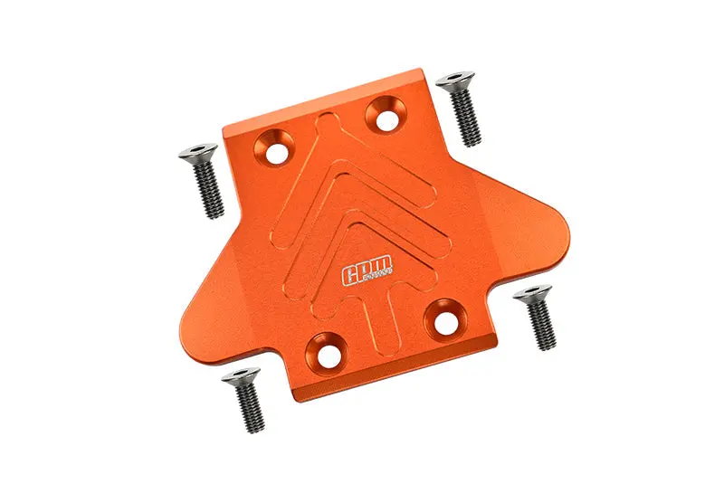 Arrma 1:8 Electric Talion 6S Blx / Outcast 6S Blx Aluminum Front Chassis Protection Plate  - 5Pc Set Orange 1