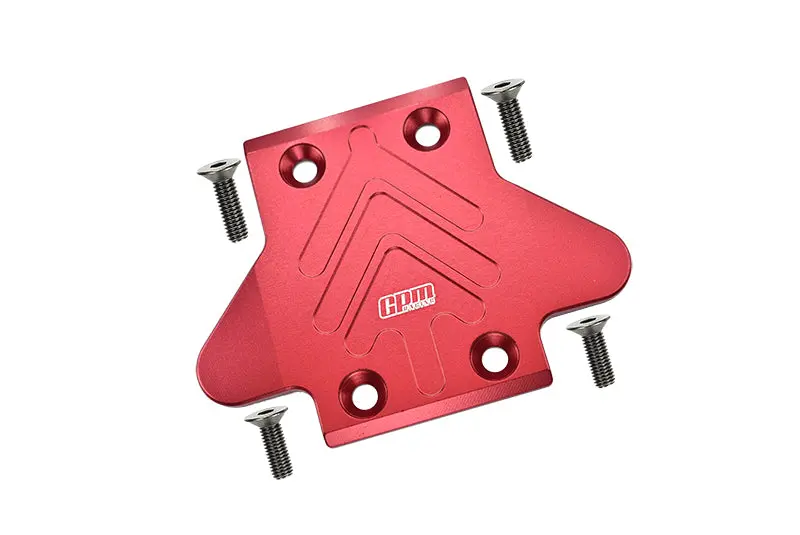 Arrma 1:8 Electric Talion 6S Blx / Outcast 6S Blx Aluminum Front Chassis Protection Plate  - 5Pc Set Red 1