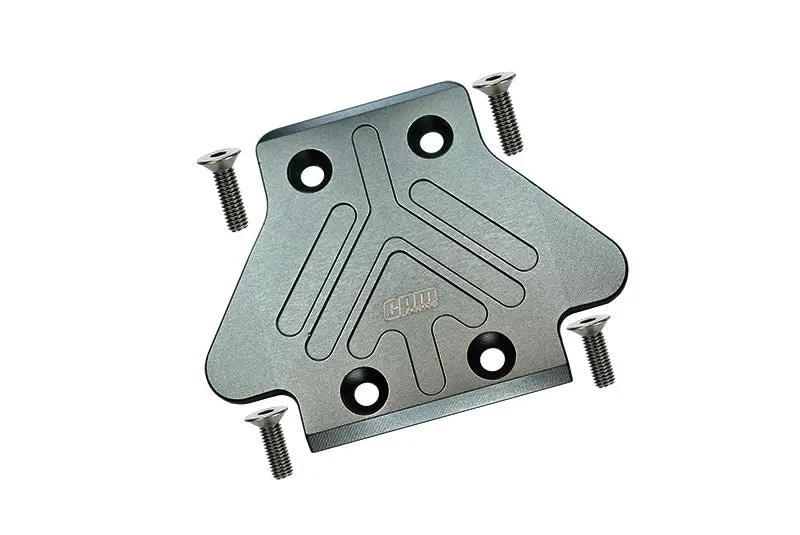 Arrma 1:8 Electric Talion 6S Blx / Outcast 6S Blx Aluminum Rear Chassis Protection Plate  - 5Pc Set Gray Silver 1
