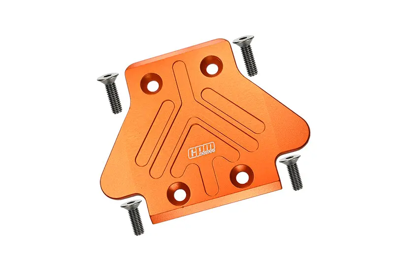 Arrma 1:8 Electric Talion 6S Blx / Outcast 6S Blx Aluminum Rear Chassis Protection Plate  - 5Pc Set Orange 1