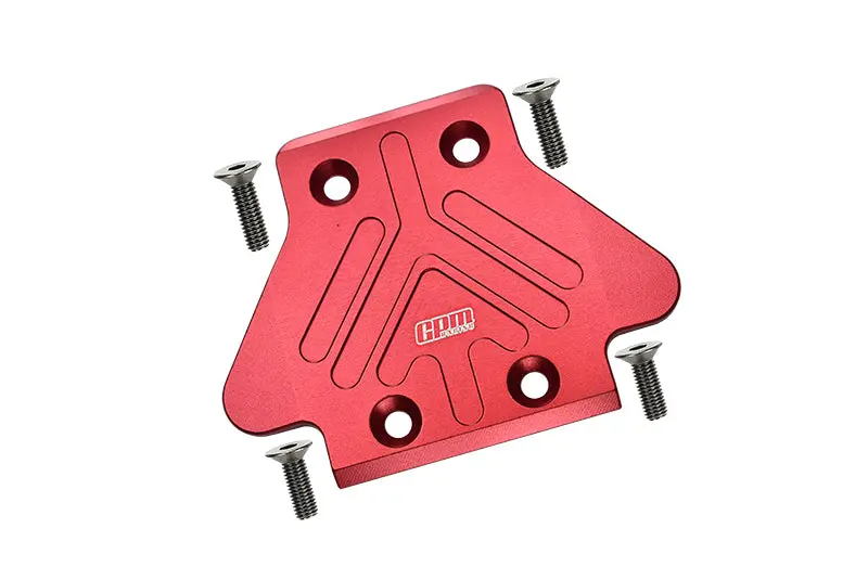 Arrma 1:8 Electric Talion 6S Blx / Outcast 6S Blx Aluminum Rear Chassis Protection Plate  - 5Pc Set Red 1