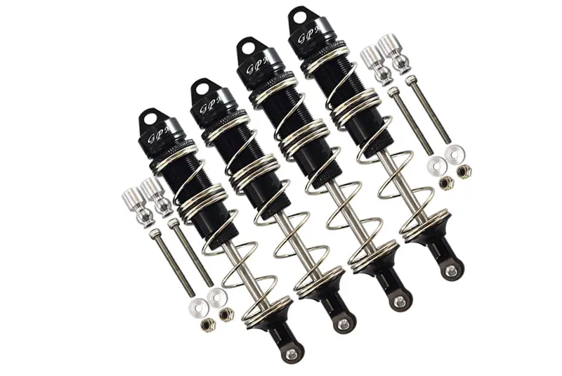 Arrma 1:8 Kraton 6S / Kraton 6S V5 / Notorious 6S V5 Aluminum Front 115Mm & Rear 135Mm Double Section Spring Dampers - Black 1