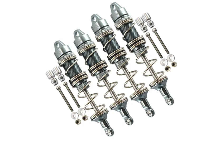 Arrma 1:8 Kraton 6S / Kraton 6S V5 / Notorious 6S V5 Aluminum Front 115Mm & Rear 135Mm Double Section Spring Dampers - Gray Silver 1