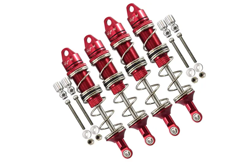 Arrma 1:8 Kraton 6S / Kraton 6S V5 / Notorious 6S V5 Aluminum Front 115Mm & Rear 135Mm Double Section Spring Dampers - Red 1