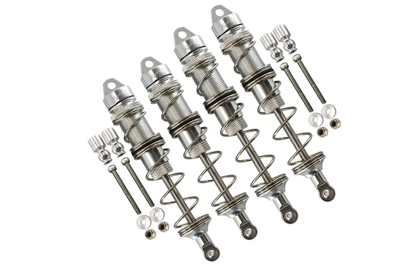 Arrma 1:8 Kraton 6S / Kraton 6S V5 / Notorious 6S V5 Aluminum Front 115Mm & Rear 135Mm Double Section Spring Dampers - Silver 1