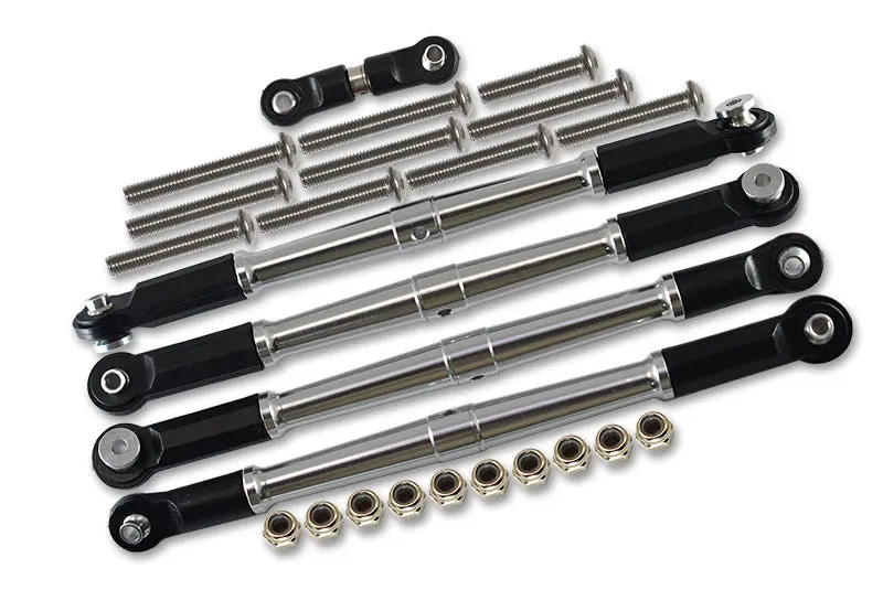 Arrma 1:8 Kraton / Outcast 6S Blx / Kraton 6S V5 / Notorious 6S V5 Aluminum Turnbuckles - 25Pc Set Silver 1
