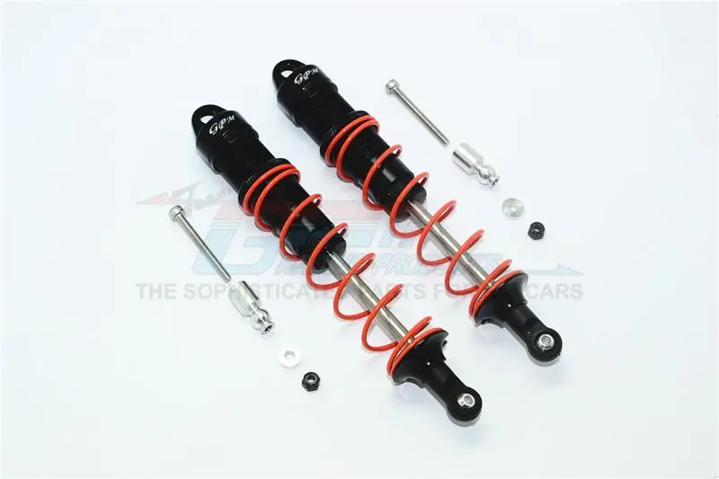 Arrma 1:8 Kraton / Outcast / Talion / Kraton V5 / Notorious V5 / 1:7 Fireteam Aluminum Rear Adjustable Dampers 135Mm - 1Pr Set Black 1