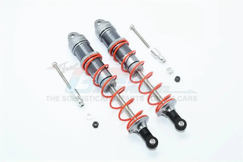 Arrma 1:8 Kraton / Outcast / Talion / Kraton V5 / Notorious V5 / 1:7 Fireteam Aluminum Rear Adjustable Dampers 135Mm - 1Pr Set Gray Silver 1