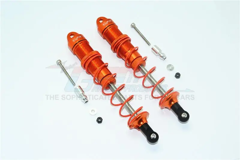Arrma 1:8 Kraton / Outcast / Talion / Kraton V5 / Notorious V5 / 1:7 Fireteam Aluminum Rear Adjustable Dampers 135Mm - 1Pr Set Orange 1