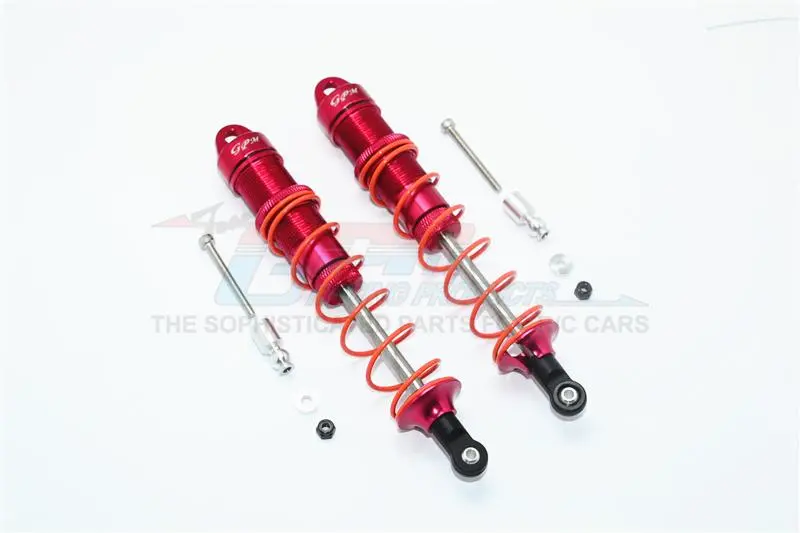 Arrma 1:8 Kraton / Outcast / Talion / Kraton V5 / Notorious V5 / 1:7 Fireteam Aluminum Rear Adjustable Dampers 135Mm - 1Pr Set Red 1