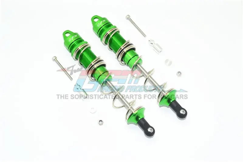 Arrma 1:8 Kraton / Outcast / Talion / Kraton V5 / Notorious V5 / 1:7 Fireteam Aluminum Rear Adjustable Dampers 135Mm (Silver Spring) - 1Pr Set Green 1