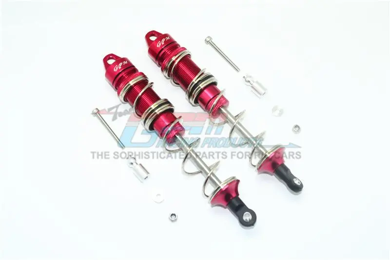 Arrma 1:8 Kraton / Outcast / Talion / Kraton V5 / Notorious V5 / 1:7 Fireteam Aluminum Rear Adjustable Dampers 135Mm (Silver Spring) - 1Pr Set Red 1