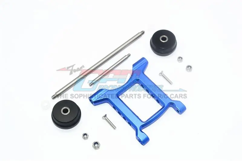 Arrma Big Rock Crew Cab 4X4 Blx Aluminum Rear Adjustable Wheelie - 1 Set Blue 1