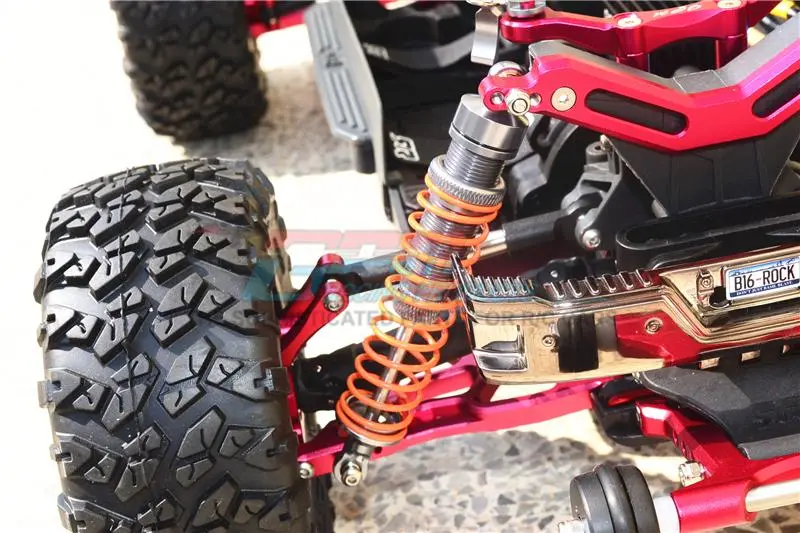 Arrma Granite 4X4 / Big Rock Crew Cab 4X4 Aluminum Rear Heavy-Duty Adjustable Damper (115Mm) - 1Pr Set Blue 2