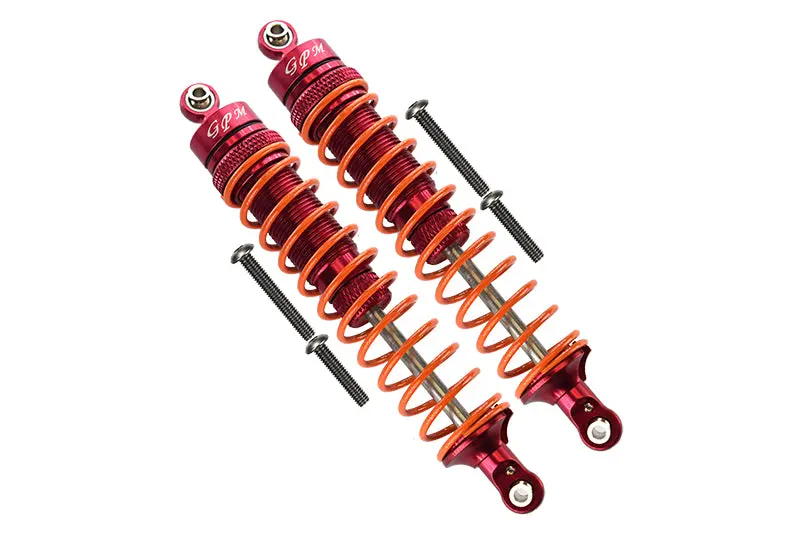 Arrma Granite 4X4 / Big Rock Crew Cab 4X4 Aluminum Rear Heavy-Duty Adjustable Damper (115Mm) - 1Pr Set Red 1