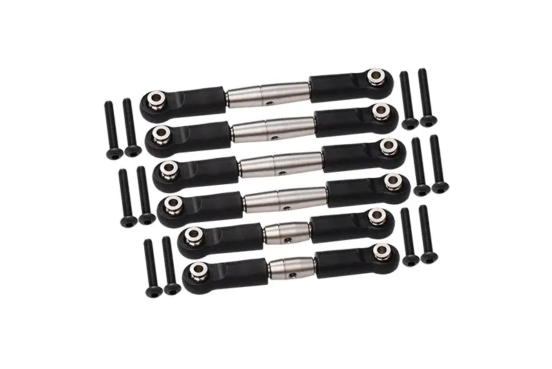 Arrma Granite 4X4 / Big Rock Crew Cab 4X4 Stainless Steel Adjustable Tie Rods - 6Pc Set 1