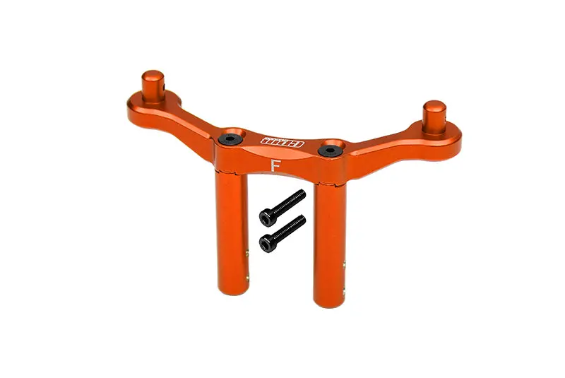 Arrma Granite 4X4 / Big Rock Crew Cab 4X4 Upgrade Parts Aluminum Front Body Mount & Post - 1Pc Set Orange 1