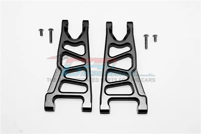 Arrma Granite 4X4 / Big Rock Crew Cab 4X4 Upgrade Parts Aluminum Front Lower Arms - 1Pr Set Black 1