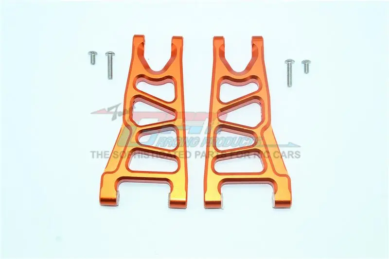 Arrma Granite 4X4 / Big Rock Crew Cab 4X4 Upgrade Parts Aluminum Front Lower Arms - 1Pr Set Orange 1