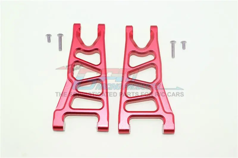 Arrma Granite 4X4 / Big Rock Crew Cab 4X4 Upgrade Parts Aluminum Front Lower Arms - 1Pr Set Red 1