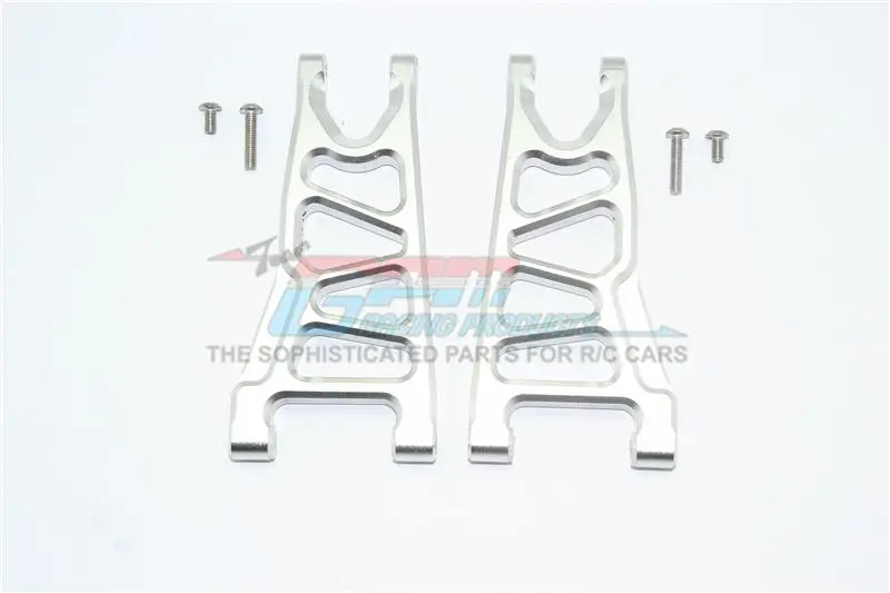 Arrma Granite 4X4 / Big Rock Crew Cab 4X4 Upgrade Parts Aluminum Front Lower Arms - 1Pr Set Silver 1