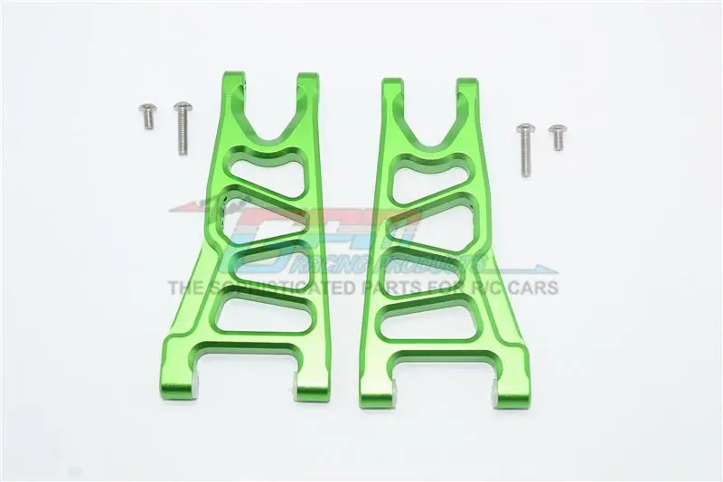 Arrma Granite 4X4 / Big Rock Crew Cab 4X4 Upgrade Parts Aluminum Front Lower Arms -6Pc Set Green 1