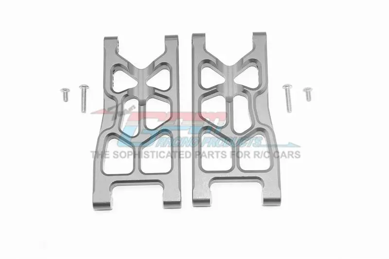 Arrma Granite 4X4 / Big Rock Crew Cab 4X4 Upgrade Parts Aluminum Rear Lower Arms - 1Pr Set Gray Silver 1